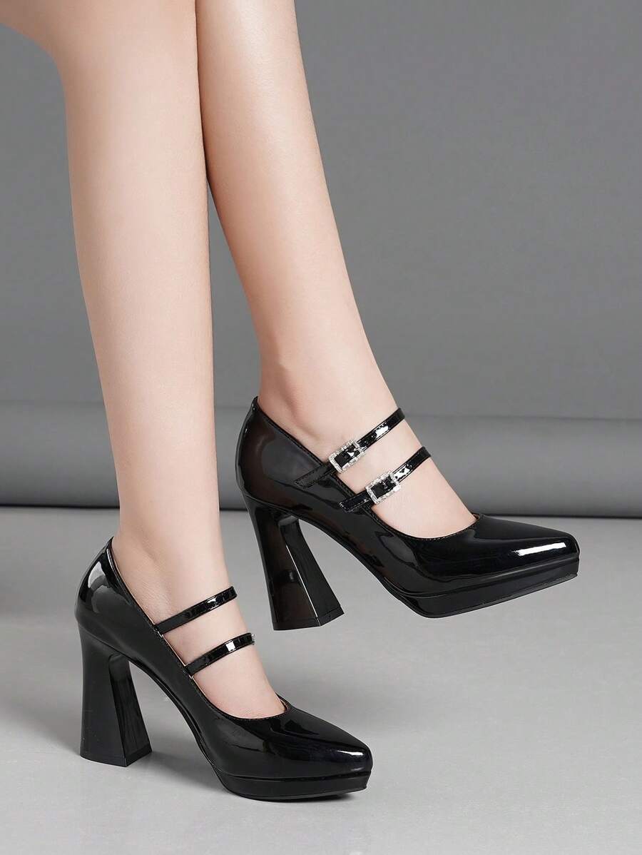 Tacones altos impermeables con plataforma