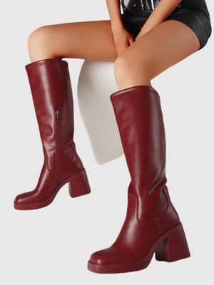 Botas altas de plataforma hasta la rodilla