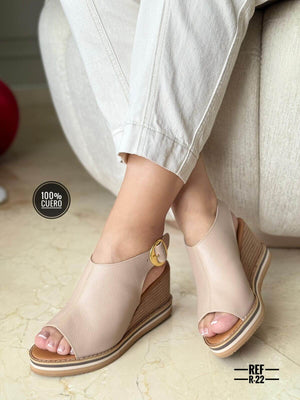 Sandalias suela yute y cuero