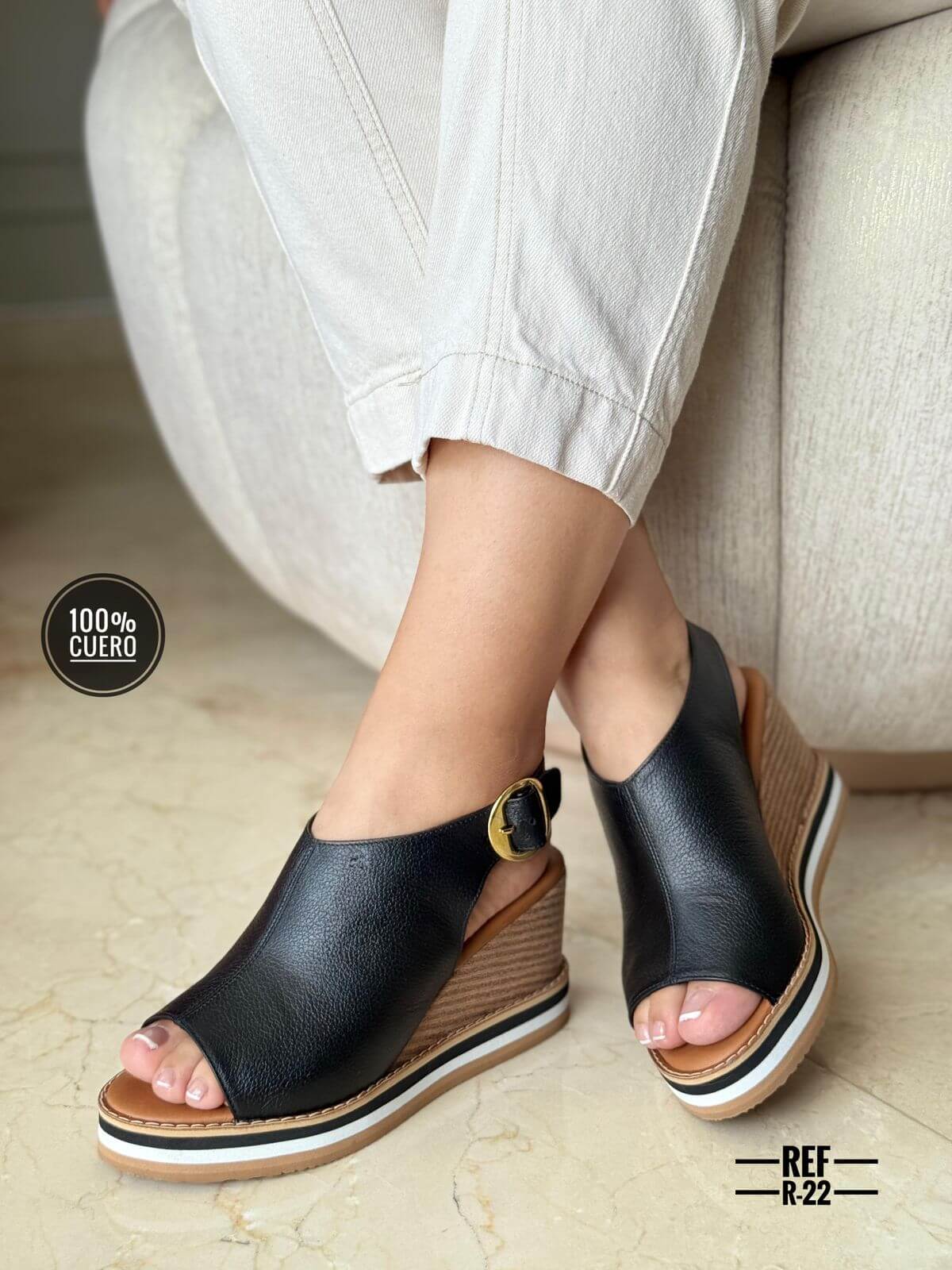 Sandalias suela yute y cuero