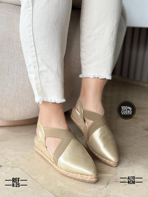 Sandalias suela yute y cuero