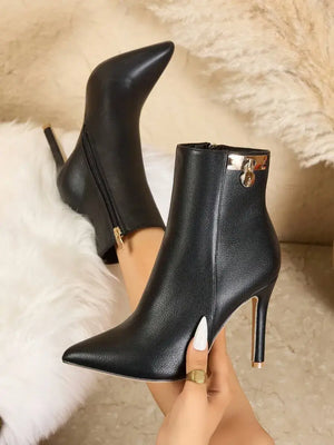 Botines tacon de punta