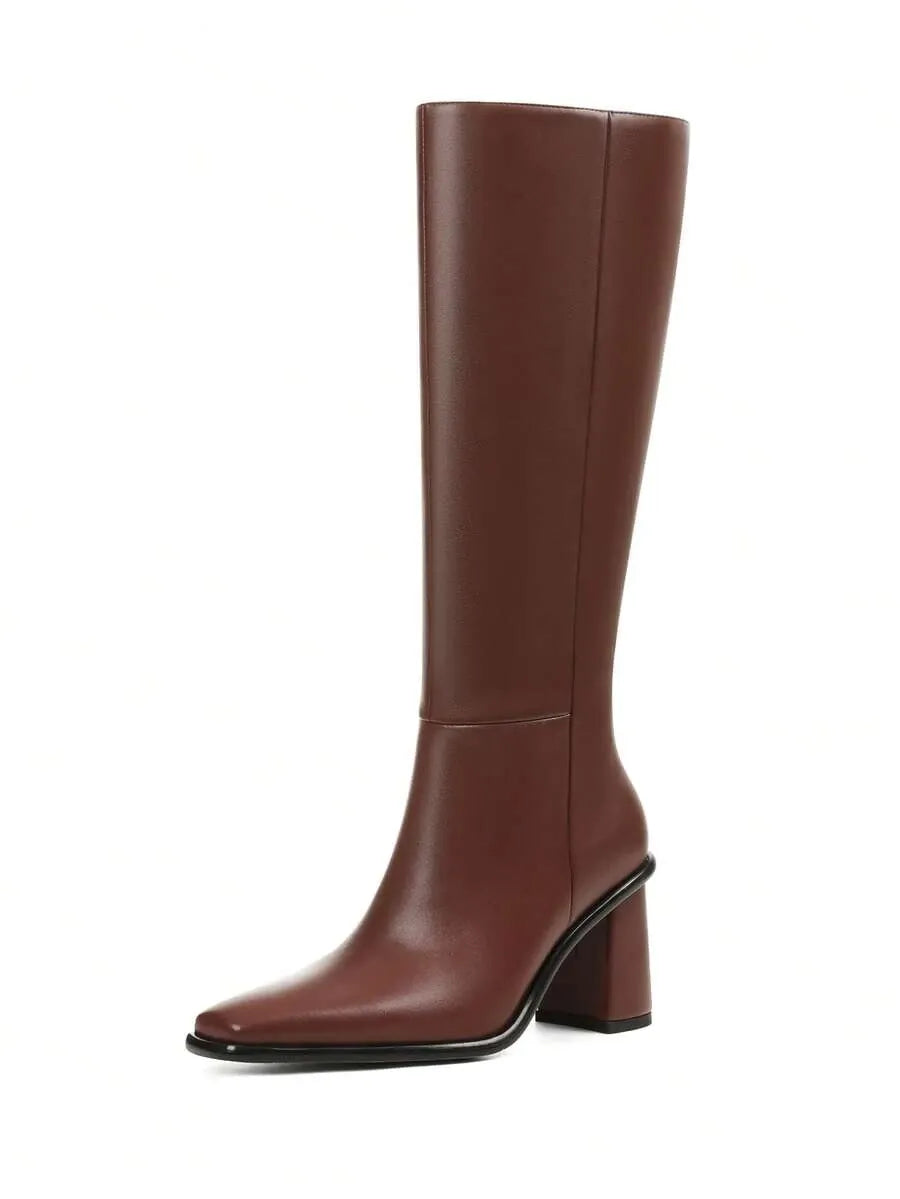 Botas altas para mujer con cremallera lateral