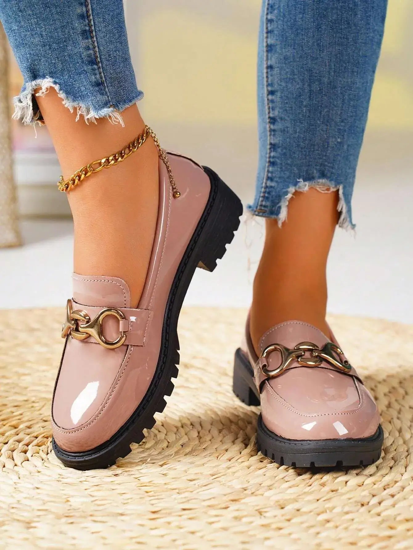 Zapatos mocasines estilo retro