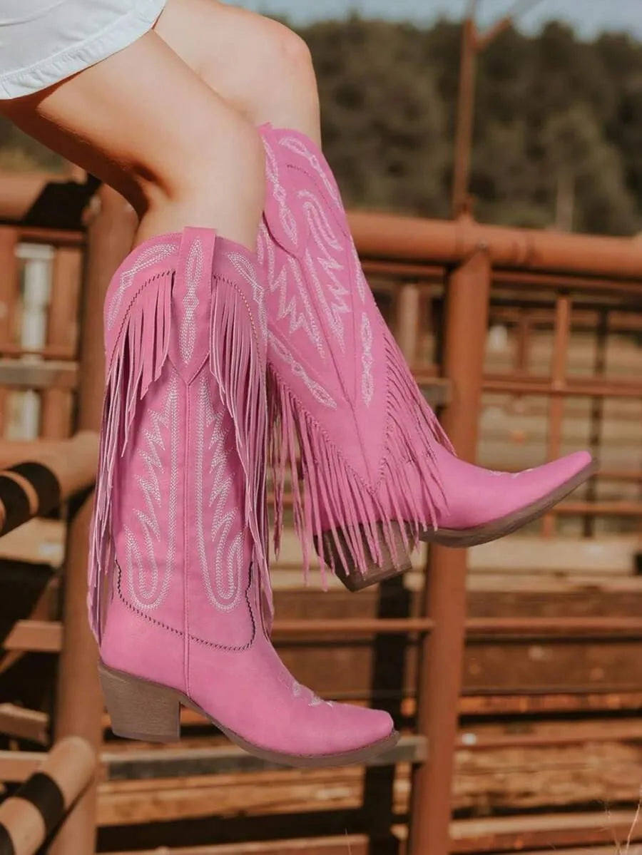 Botas occidentales casuales de moda para mujer,