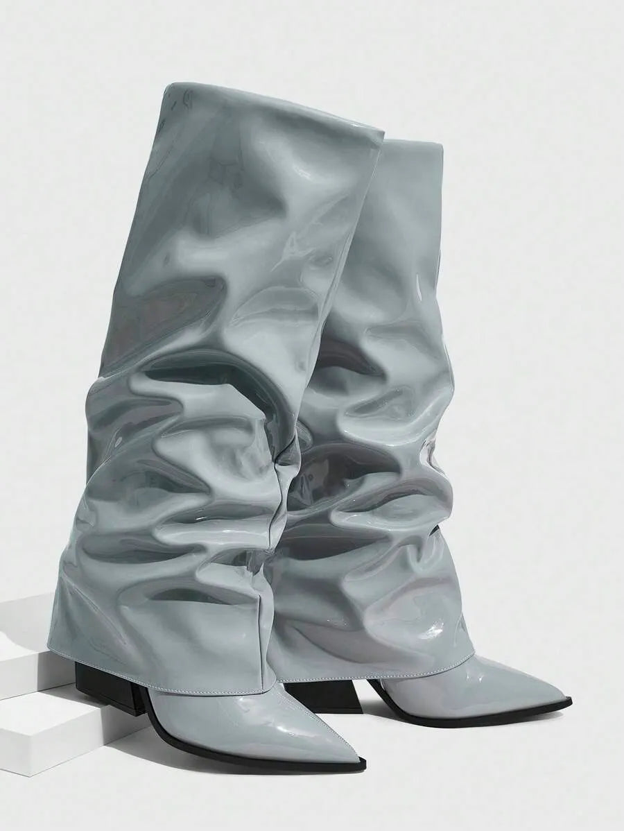 Botas de tobillo con cremallera lateral y punta