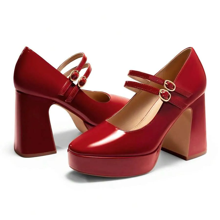 Zapatos de tacón alto con plataforma Mary Jane