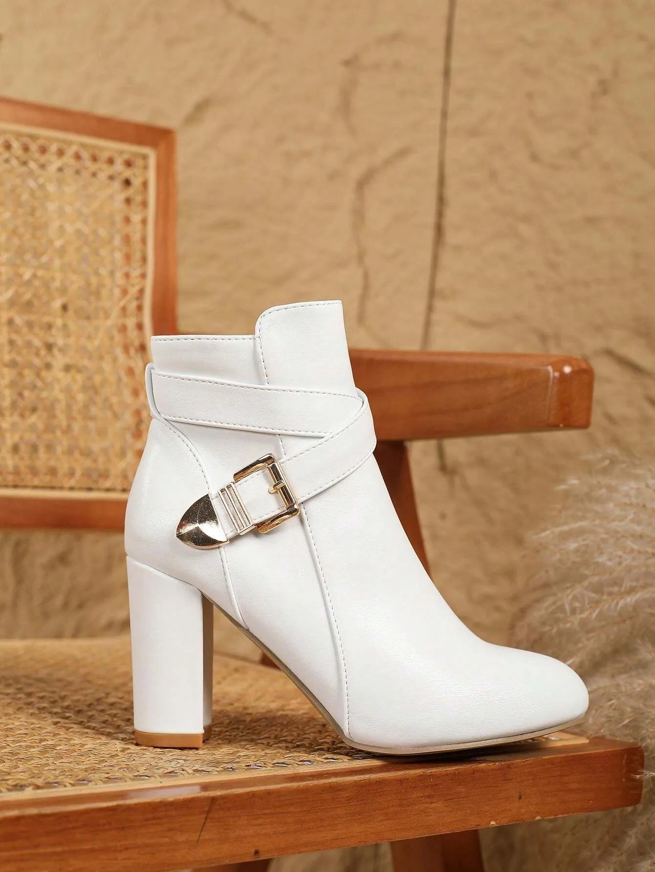 Botas de tobillo de tacón alto para mujer