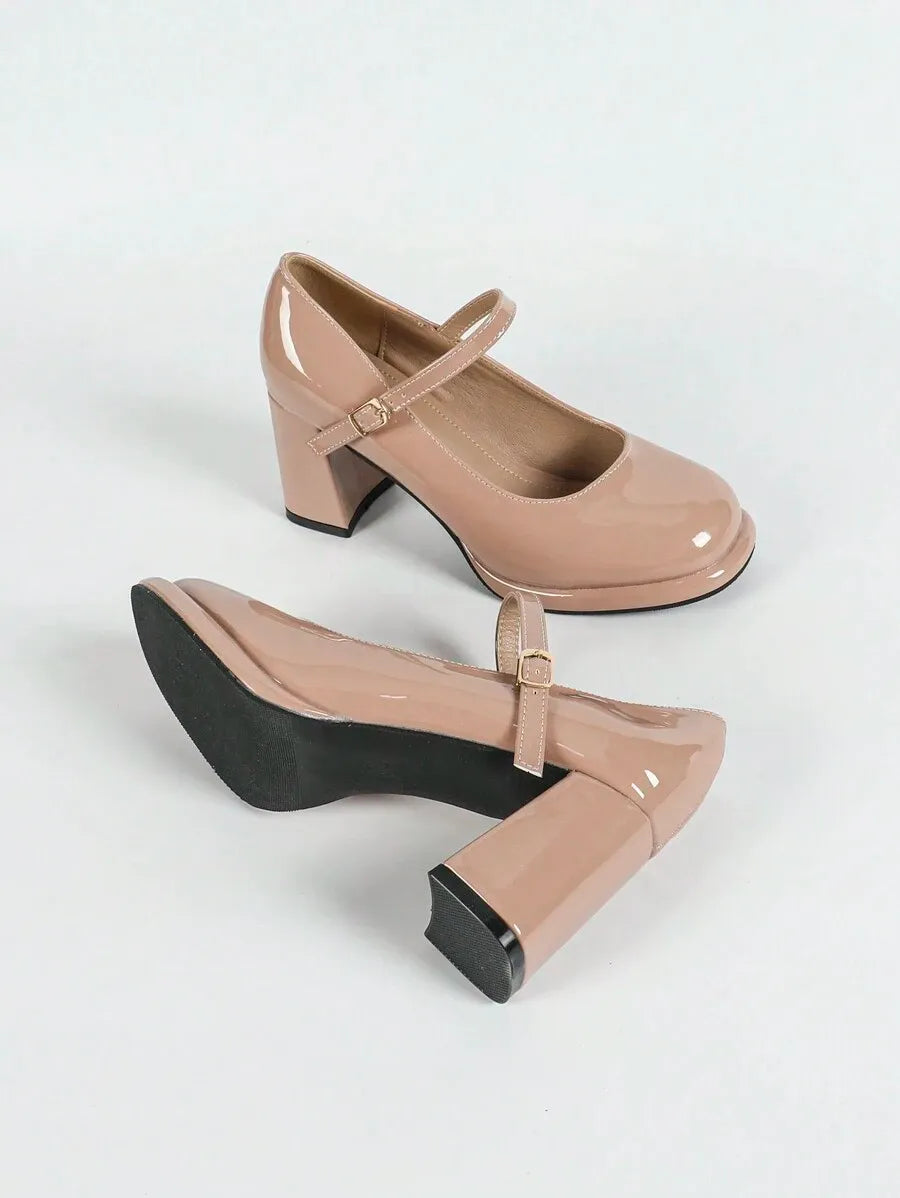 Tacones altos de plataforma impermeables de tacón grueso
