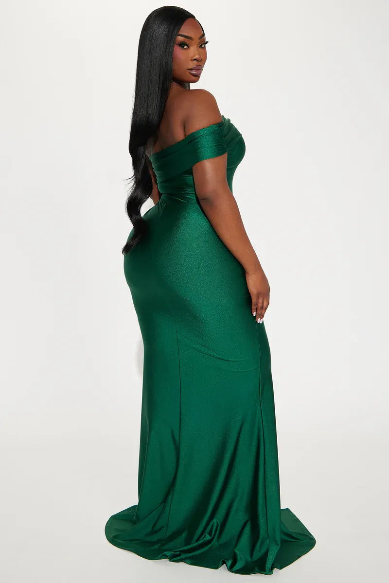 Vestido largo strapless