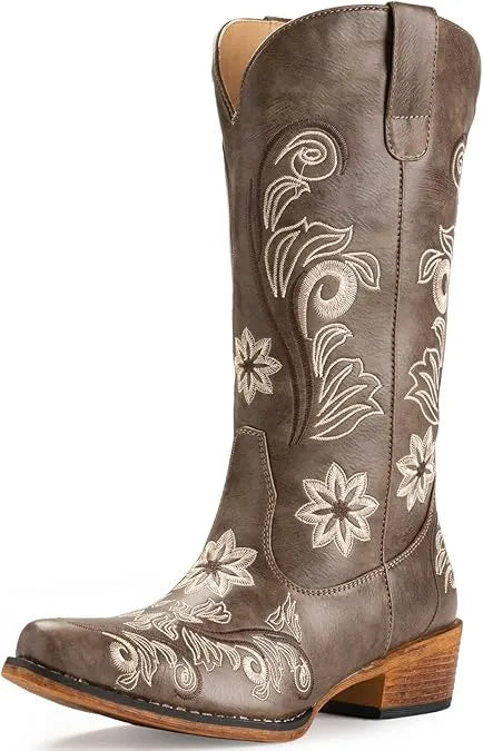 Botas de vaquera bordadas
