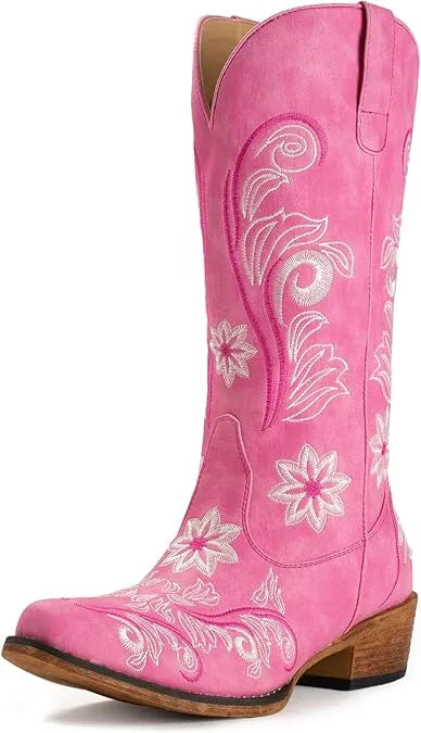 Botas de vaquera bordadas