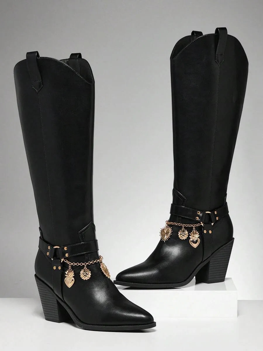 Botas occidentales cómodas con puntera