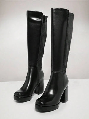 Botas altas hasta la rodilla con tacón de bloque