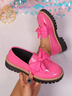 Mocasines de mujer con decoración de lazo