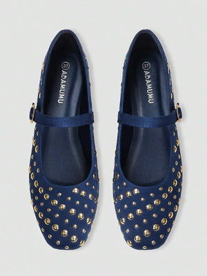 Zapatos planos tipo mula con lentejuelas