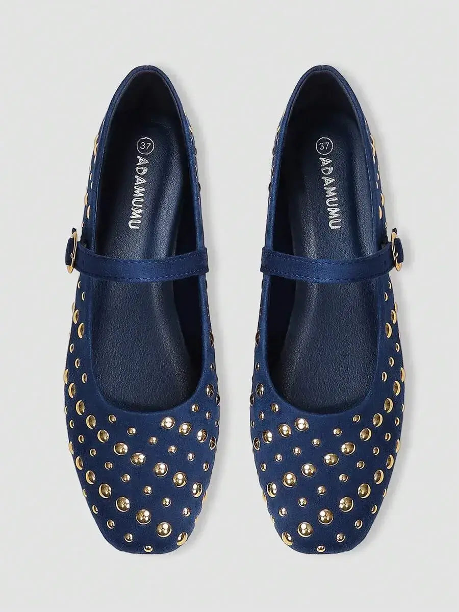 Zapatos planos tipo mula con lentejuelas