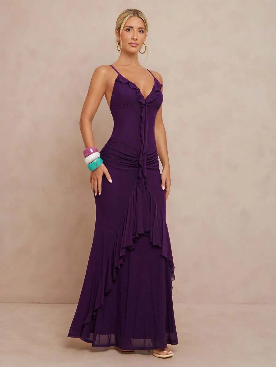Vestido ajustado de sirena sin mangas
