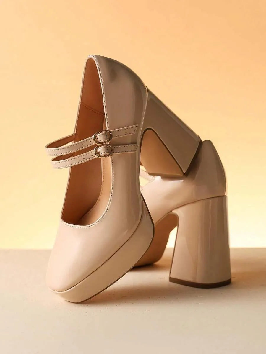 Zapatos de tacón alto con plataforma Mary Jane
