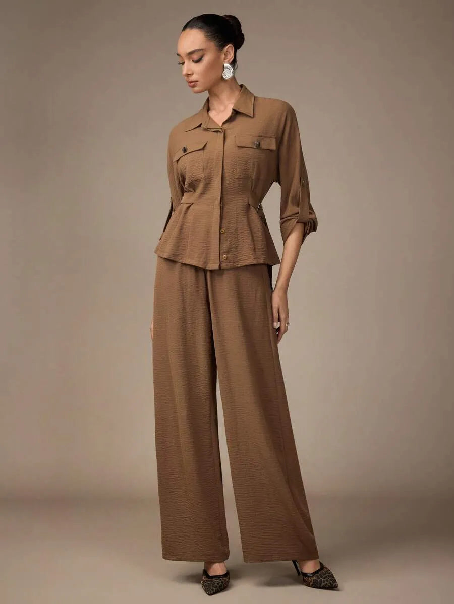 Conjunto casual piezas de camisa y pantalones
