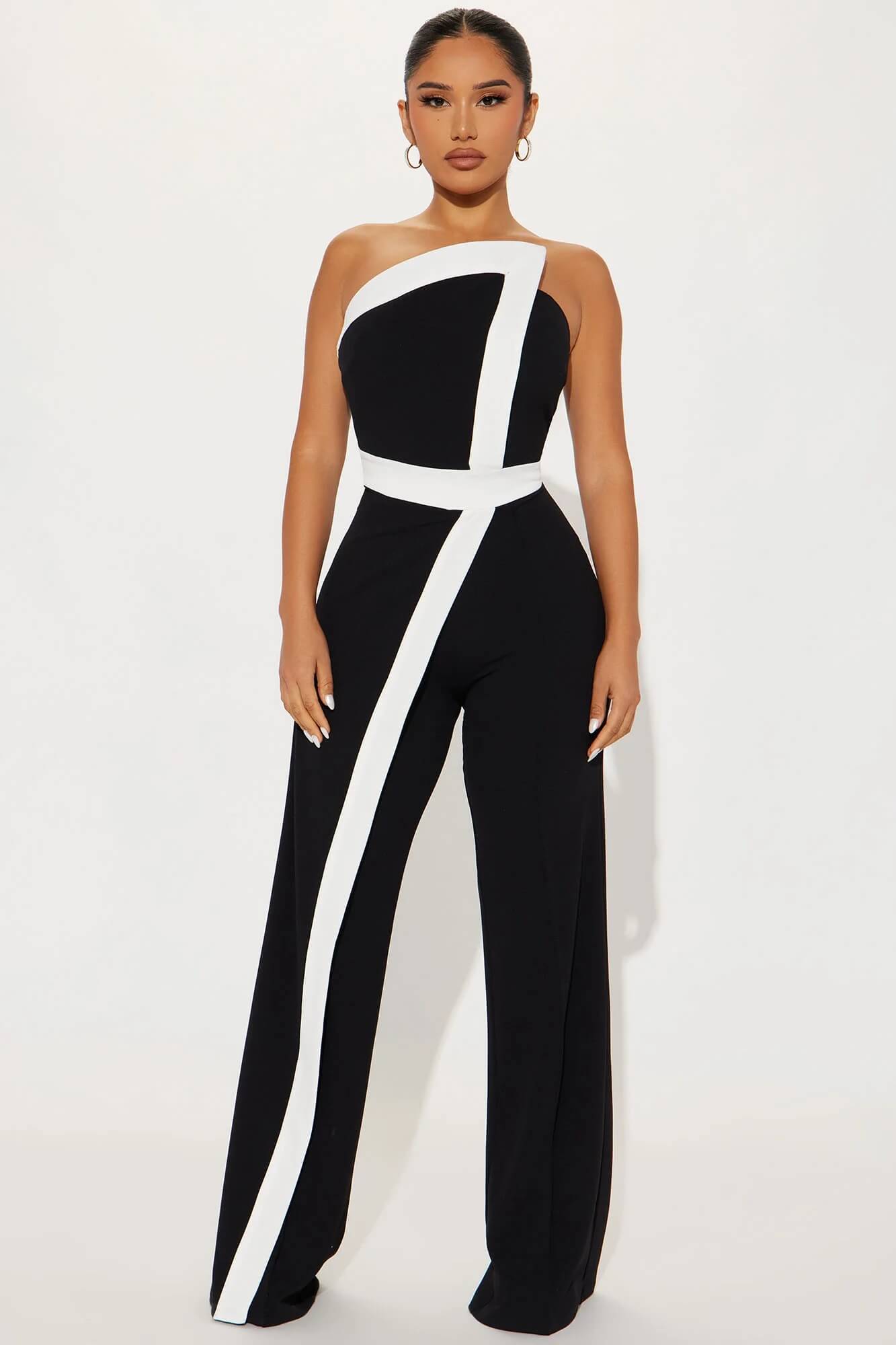 Enterizo strapless bicolor