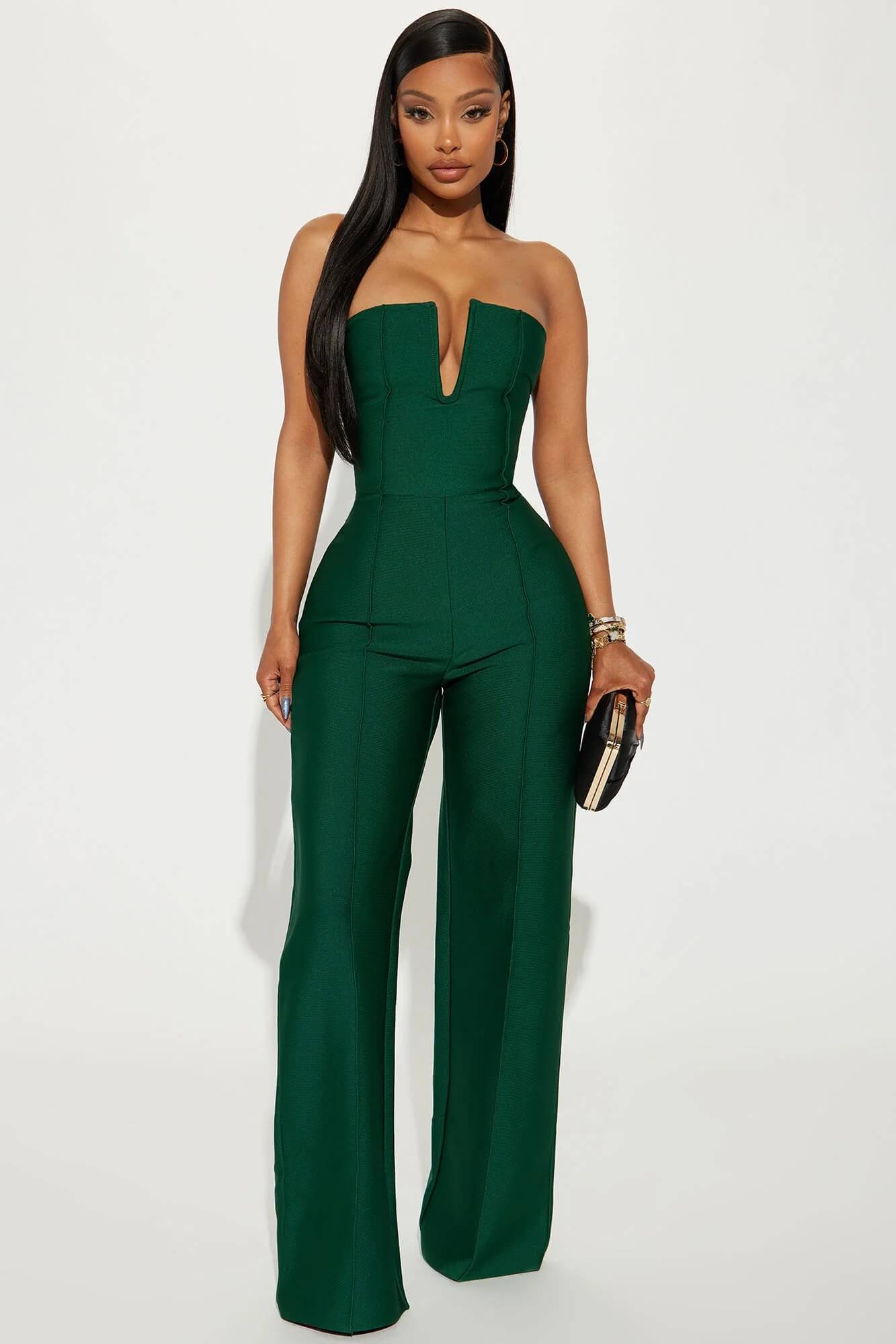 Enterizo strapless verde