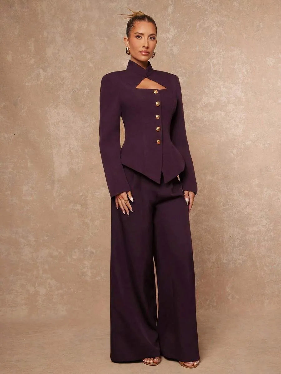 Conjunto de mujer con pantalón de pierna recta