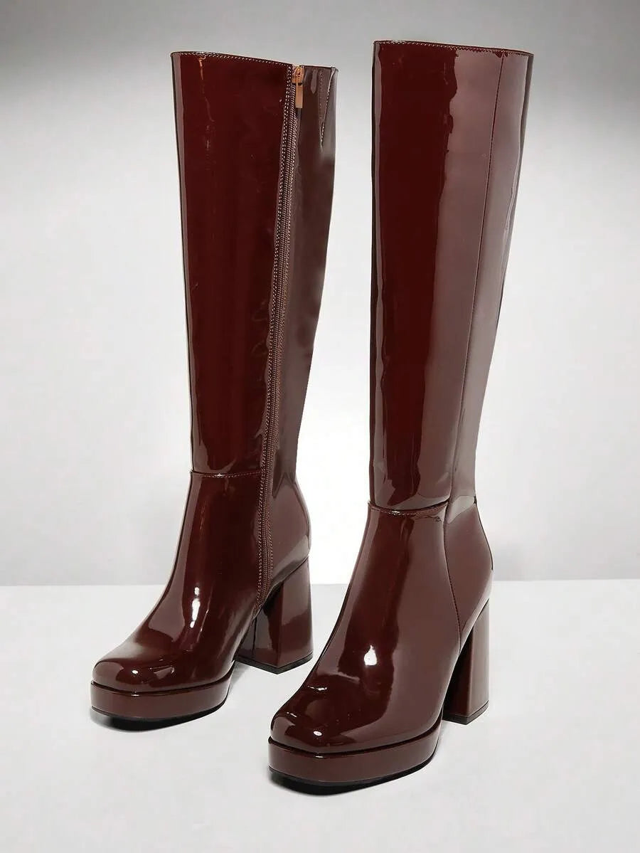 Botas altas hasta la rodilla con plataforma