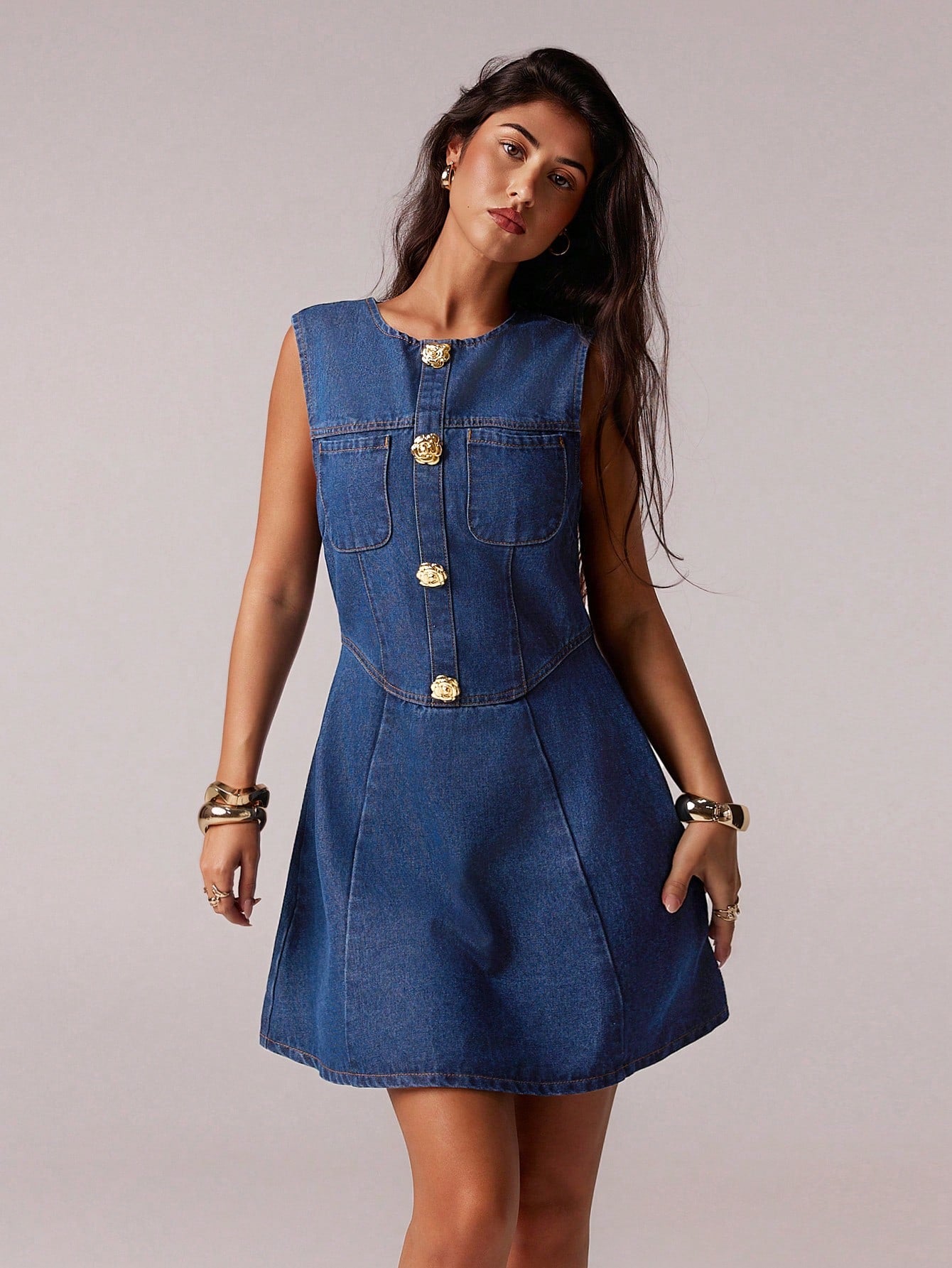 Vestido vaquero corte envase