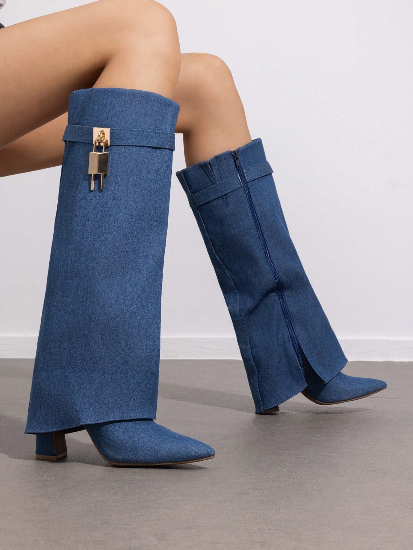 Botas doble capa punteadas