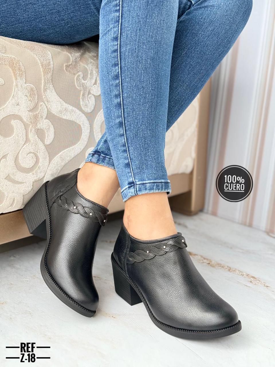 Botines cuero mujer