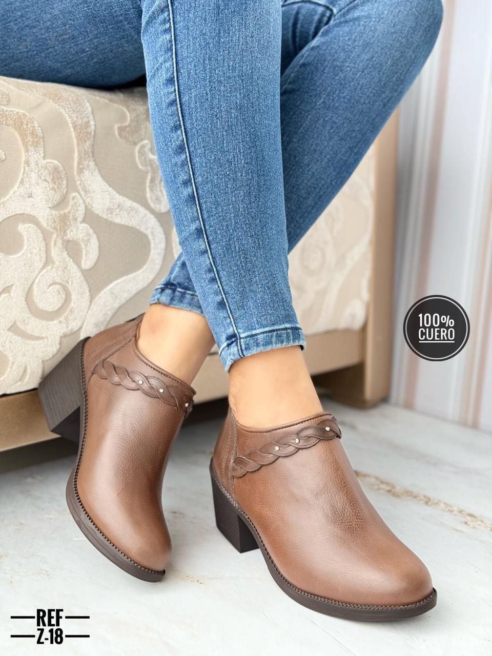Botines cuero mujer
