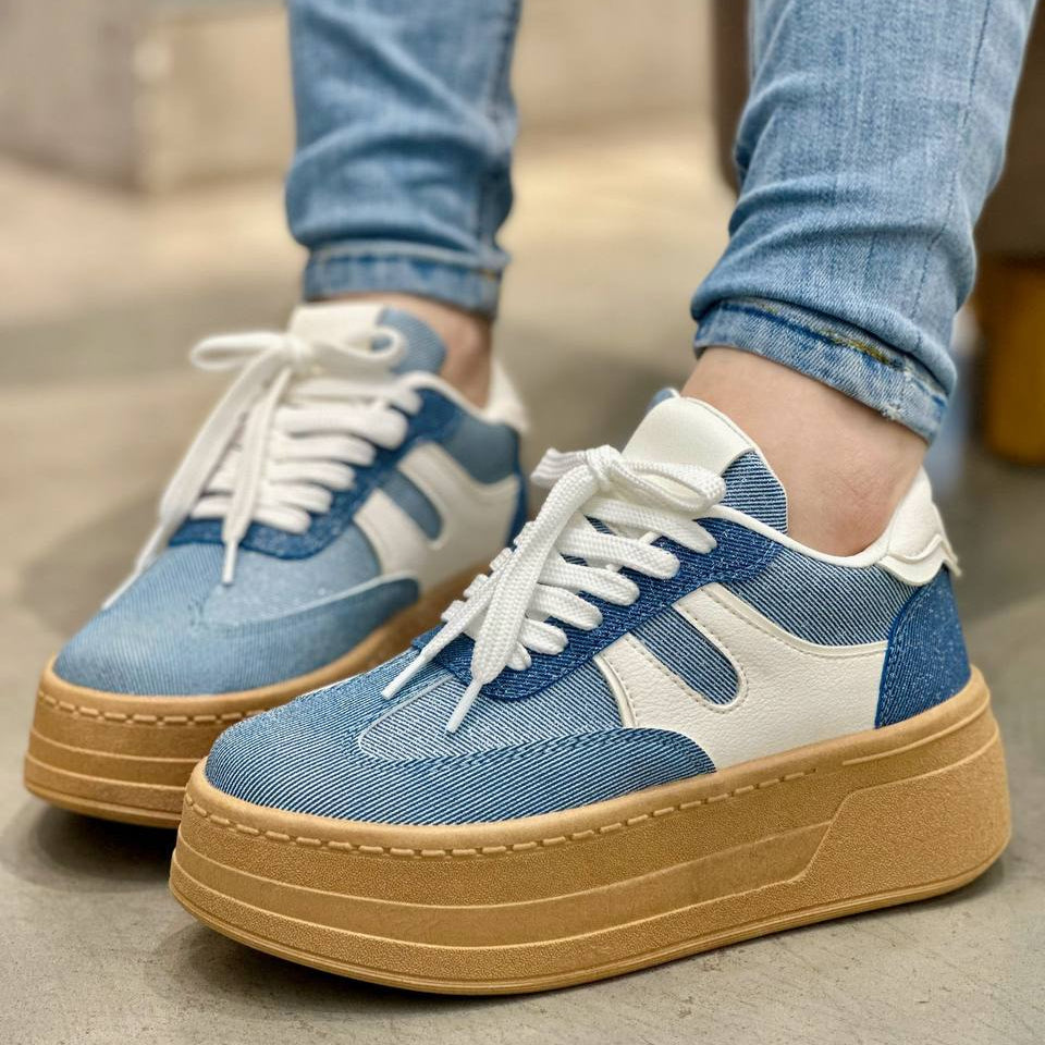Tenis con plataforma 5cm para mujer