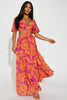 Good Karma Maxi Dress - Fuchsia/combo