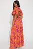 Good Karma Maxi Dress - Fuchsia/combo