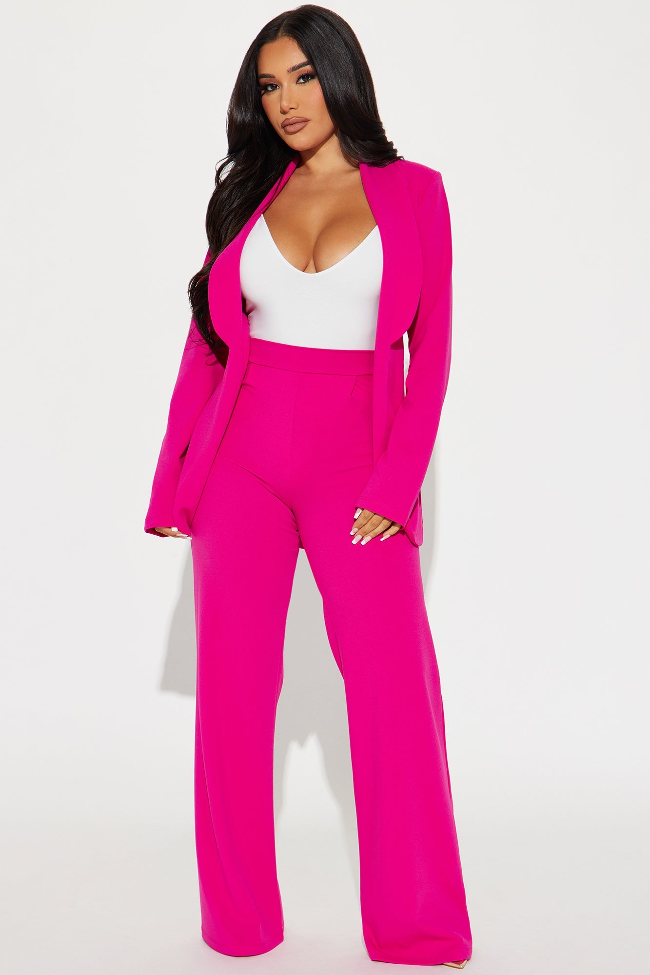 CEO Vibes Blazer Set - Pink