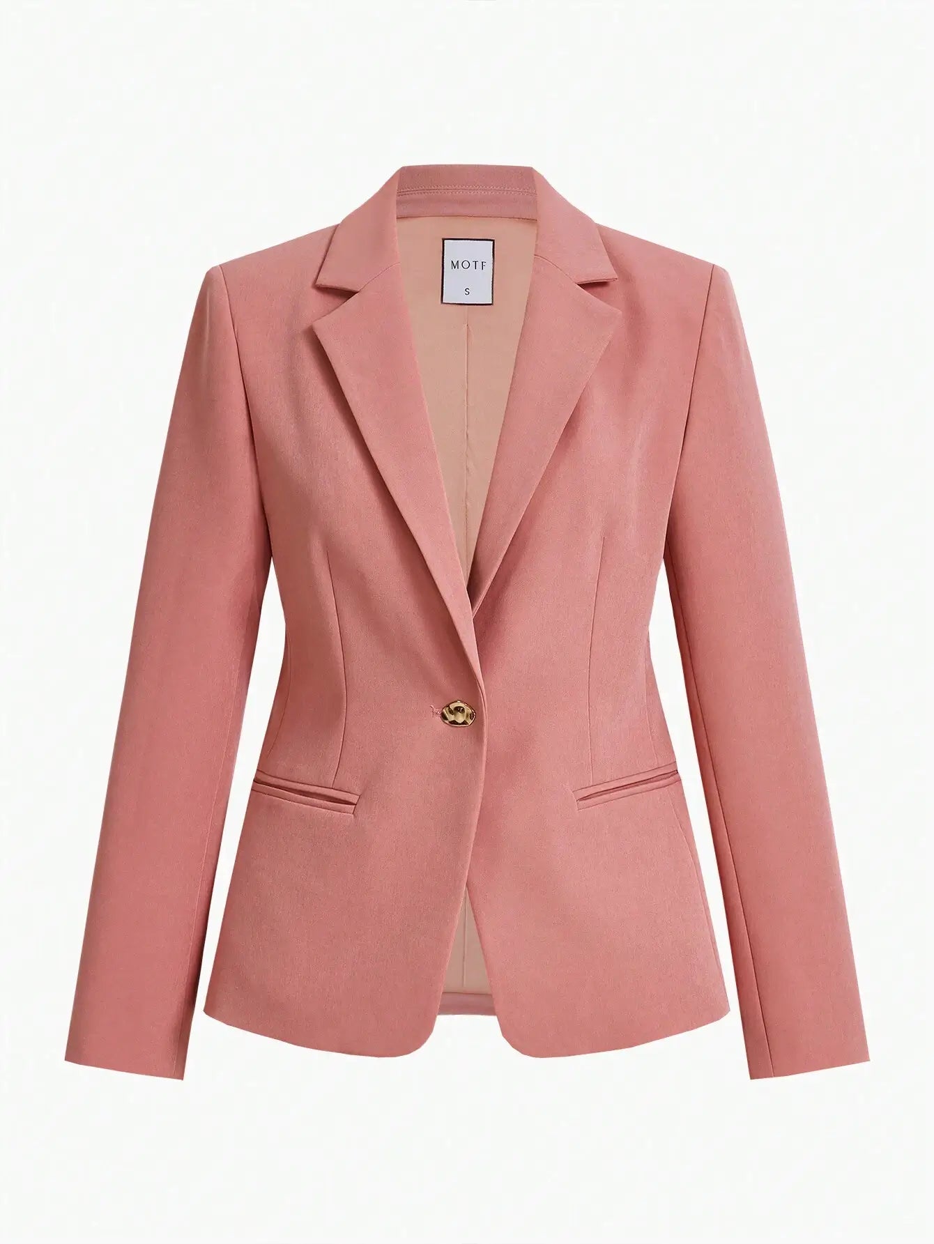 PREMIUM Blazer De Mujer Con Cuello De Solapa Y Manga Larga