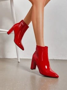 Botas y Botines de Mujer Liso Cremallera lateral Elegante
