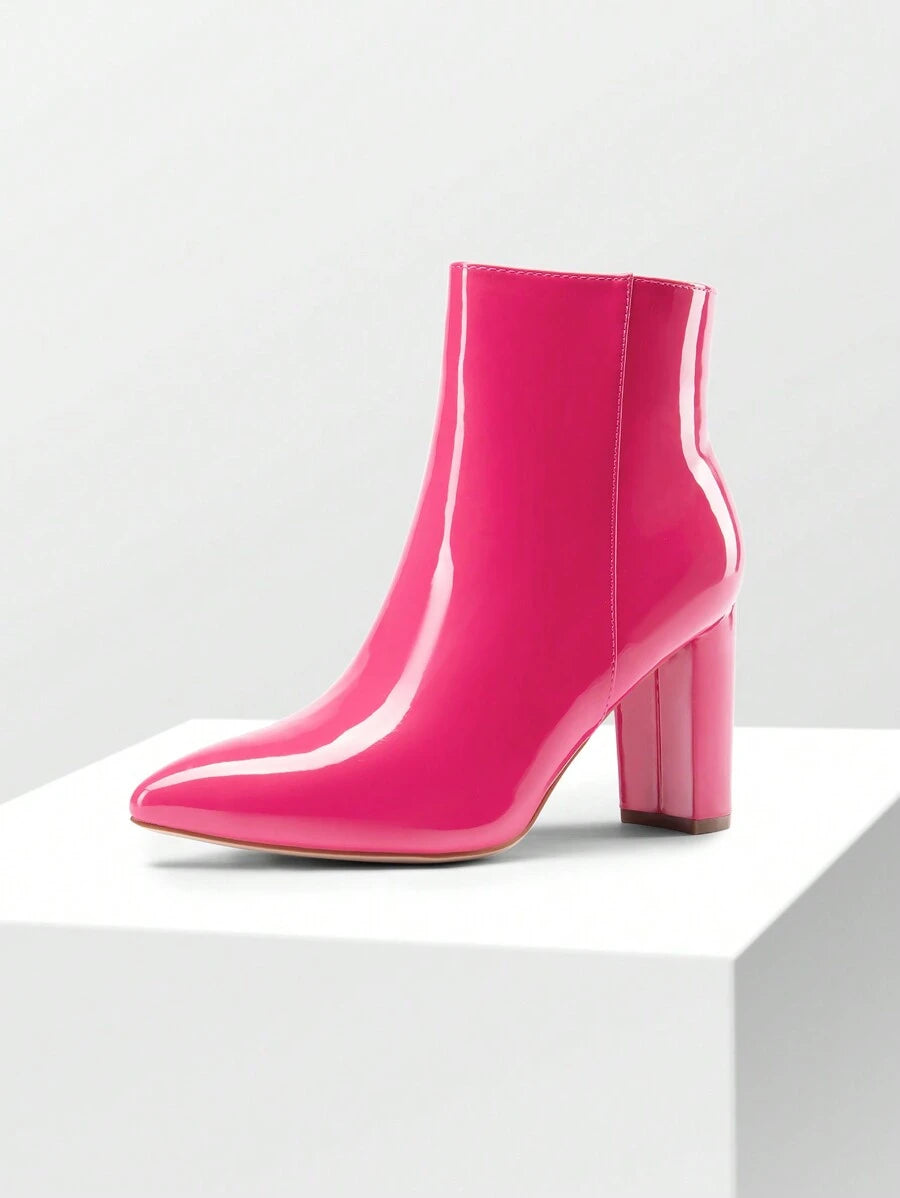Botas y Botines de Mujer Liso Cremallera lateral Elegante