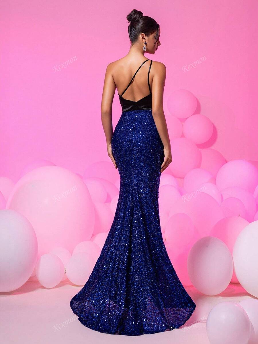 Elegante y lujoso vestido de noche formal para mujer