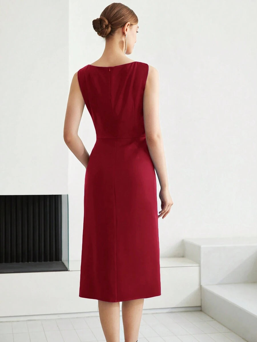 PREMIUM Vestido con abertura lateral en espiral