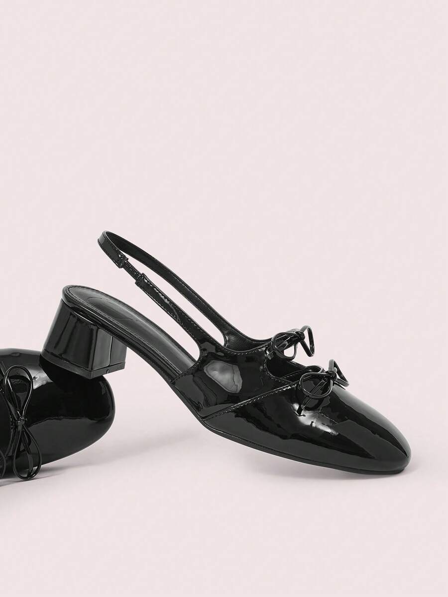 Zapatos tipo mule de tacón grueso