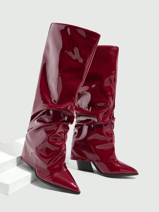 Botines de mujer con cremallera lateral, puntera puntiaguda