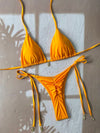 Conjunto de bikini de un solo color estilo primavera