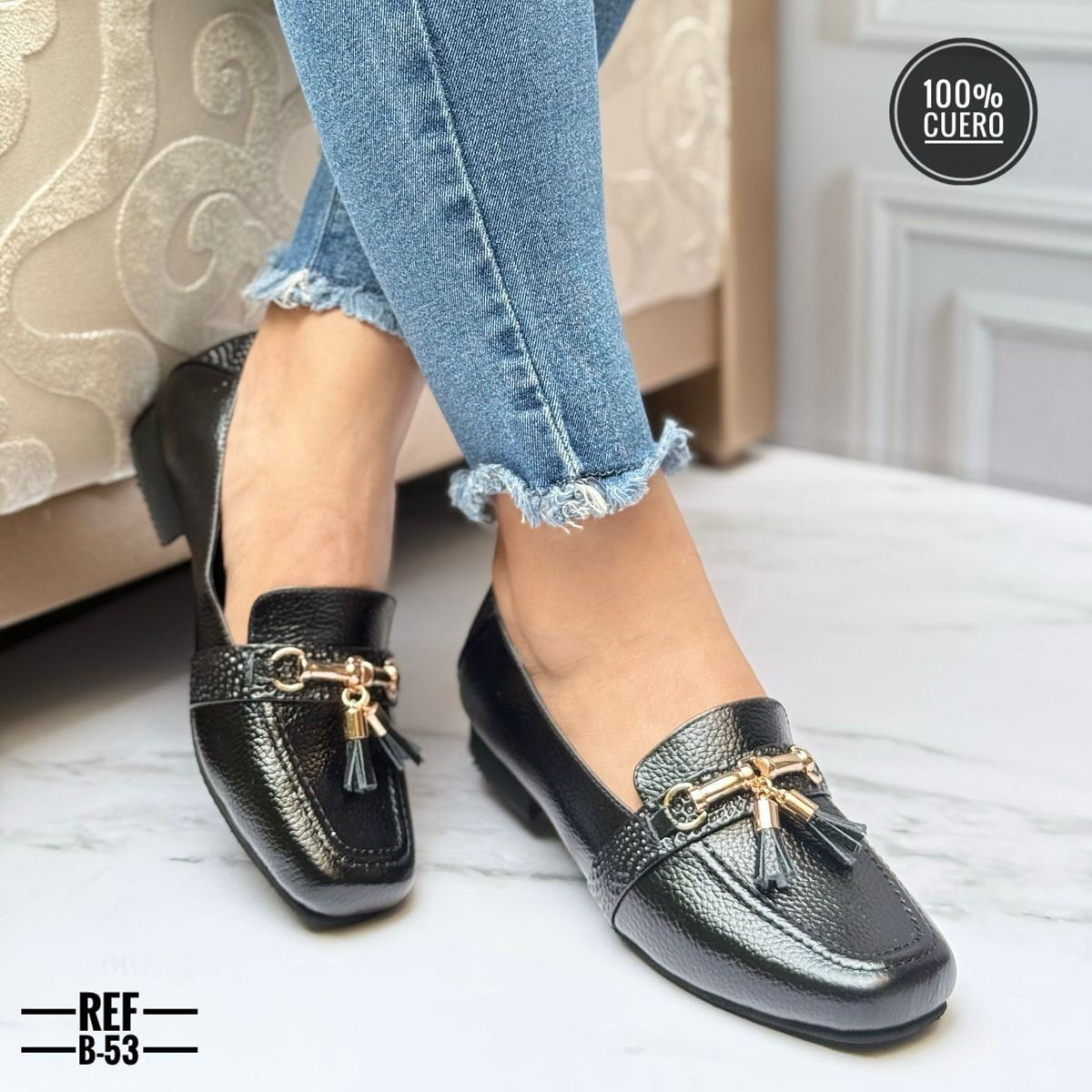 Mocasines de cuero