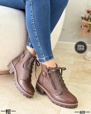 Botines cuero mujer