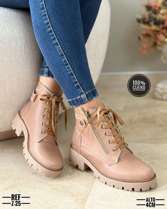 Botines cuero mujer