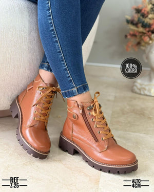 Botines cuero mujer