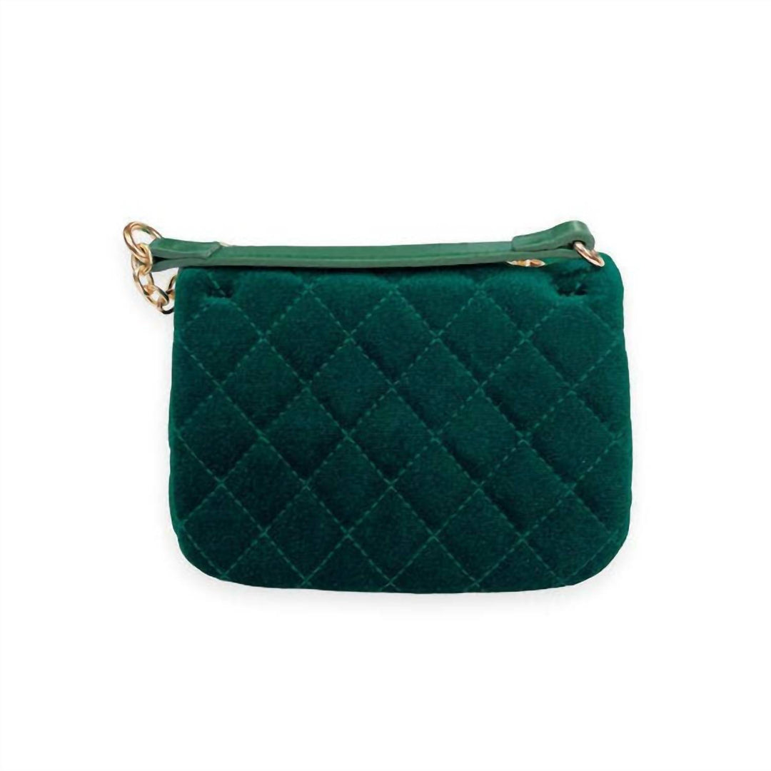 DOE A DEAR Bolso acolchado de terciopelo en verde