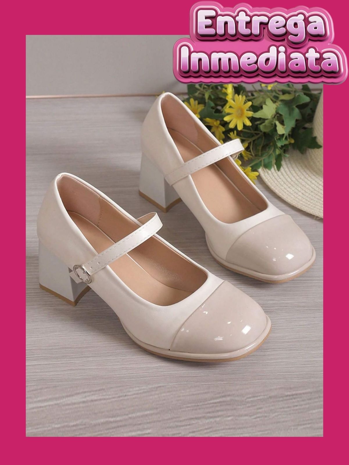 Zapatos Mary Jane de mujer elegantes bicolor